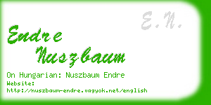 endre nuszbaum business card